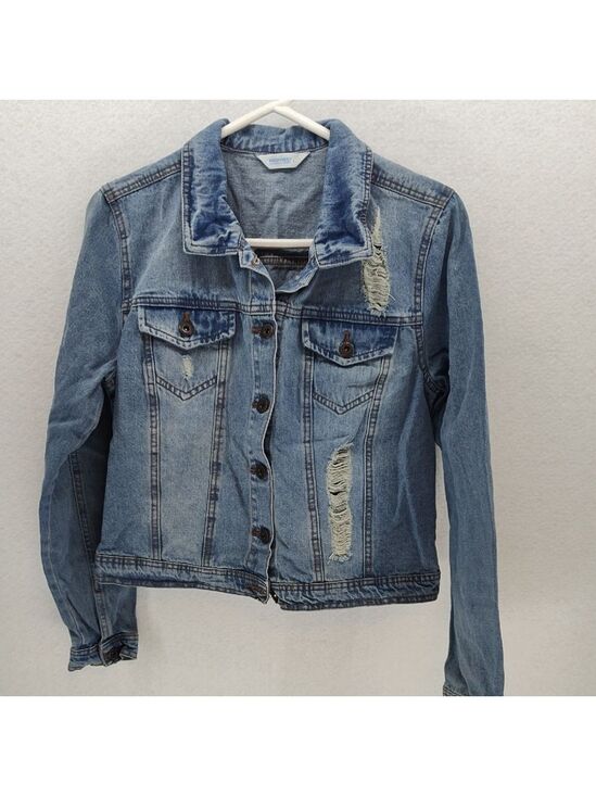 Highway Jeans Jackets & Blazers - Highway Jeans Distressed Blue Denim Jacket